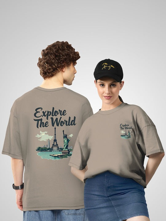 Unisex Twistform Twinny Zone Pack of 2 ExploreW2 Printed Cotton Oversized T-Shirts – Trendy Unisex Streetwear Tees in Pakistan | DOCACCA