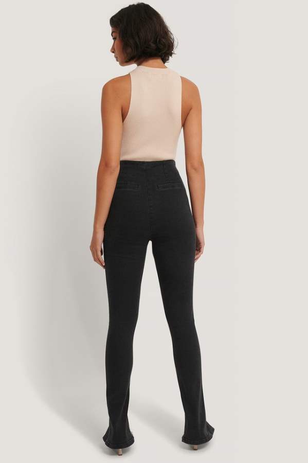 Skinny Fit Mid-Rise Clean Look Stretchable Bottom Cut Jeans