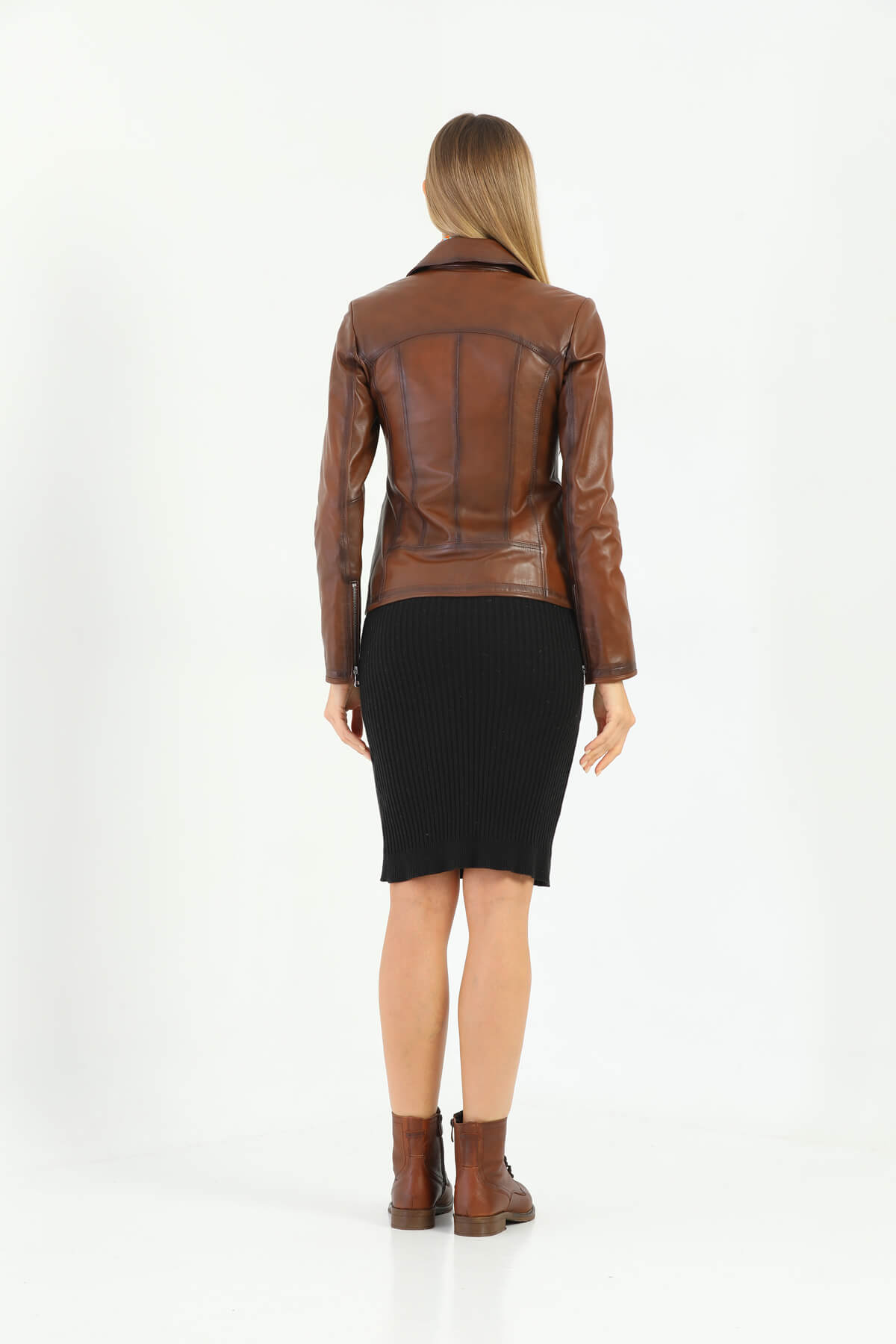 Fiona Brown Leather Jacket Women