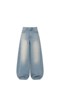 - Unisex light vintage blue Balloon Jean