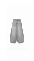 - Unisex Washed Grey Balloon Jean