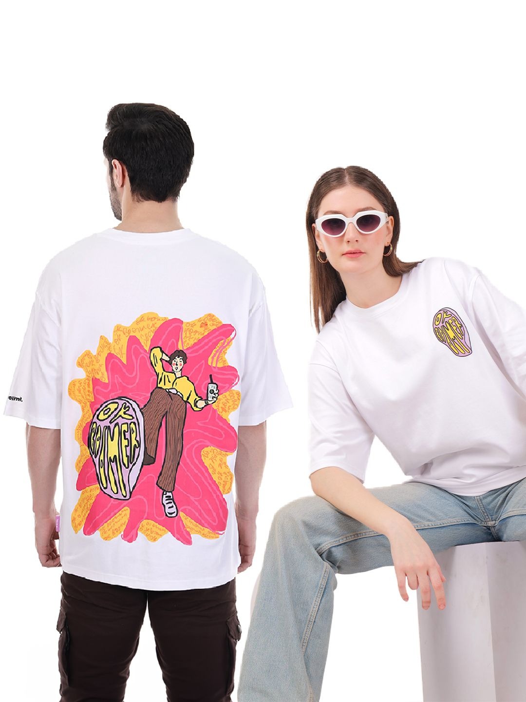 Unisex OK Boomer Printed T-shirt – Trendy Graphic Cotton Streetwear for Men & Women in Pakistan | DOCACCA
