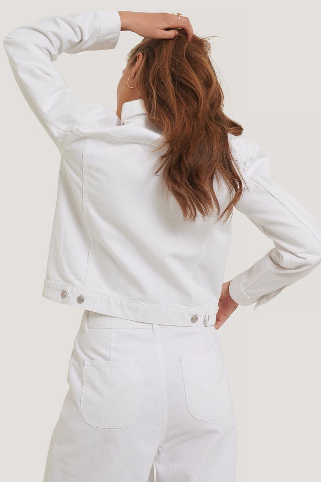 Women White Solid Jacket