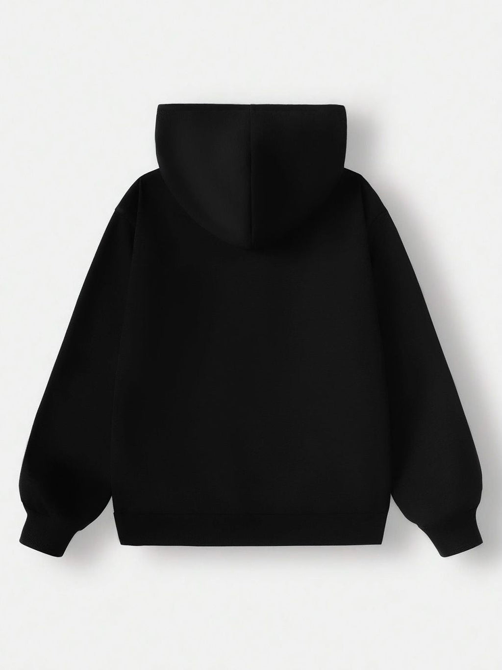 Women Printed Black Hooded Hoodie — Graphic Pullover with Kangaroo Pocket | DOCACCA Pakistan