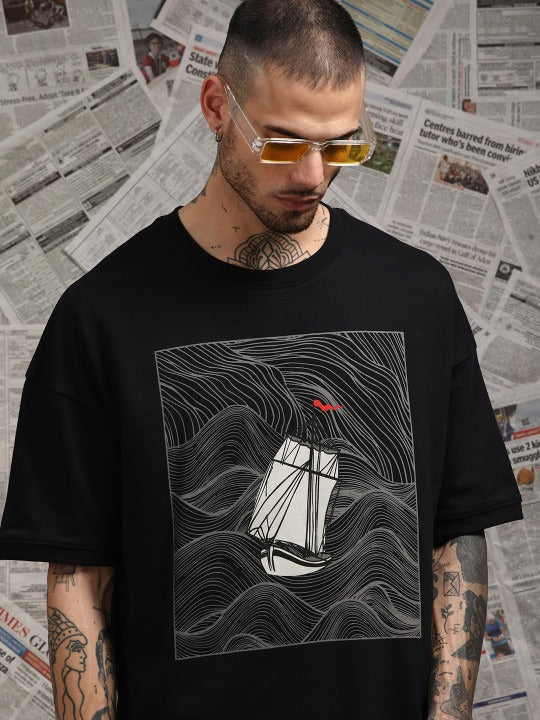 Unisex Graphic Printed Drop Shoulder Pure Cotton Oversized T-shirt – Trendy Streetwear for Men & Women in Pakistan | DOCACCA