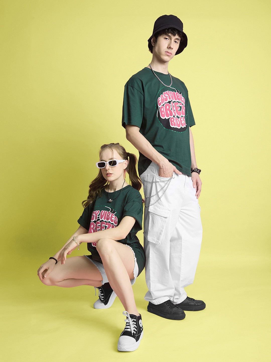 Unisex Typography Printed Round Neck Cotton Oversized T-shirt – Trendy Streetwear in Pakistan | DOCACCA