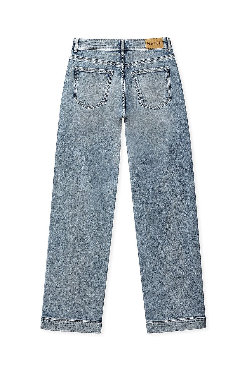 Slit Detail Denim – Trendy High-Rise Jeans with Front/Side Slits for Pakistan | DOCACCA