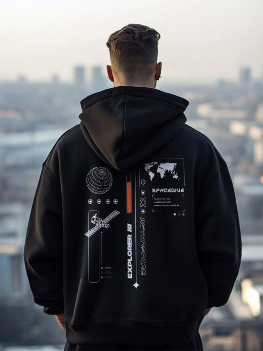 Men Oversized Printed Hooded Sweatshirt – Streetwear Hoodie for Casual Style in Pakistan | DOCACCA