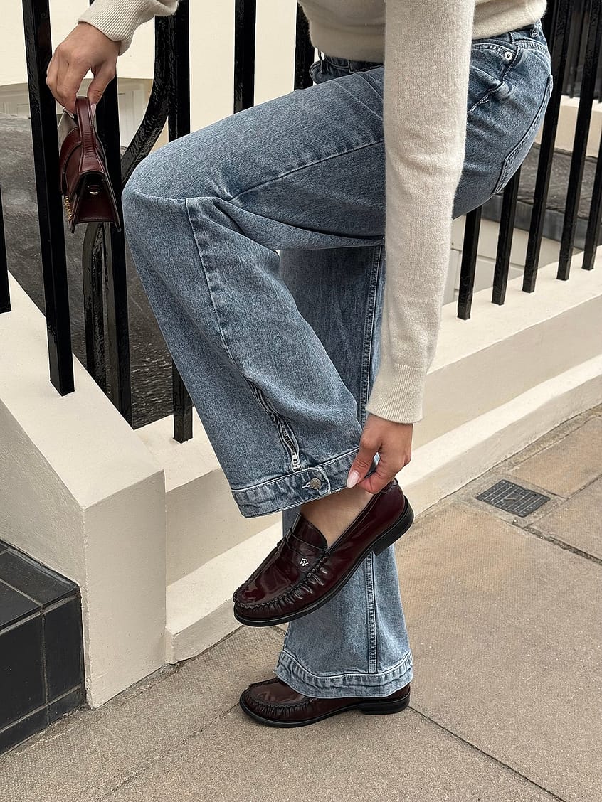 Slit Detail Denim – Trendy High-Rise Jeans with Front/Side Slits for Pakistan | DOCACCA