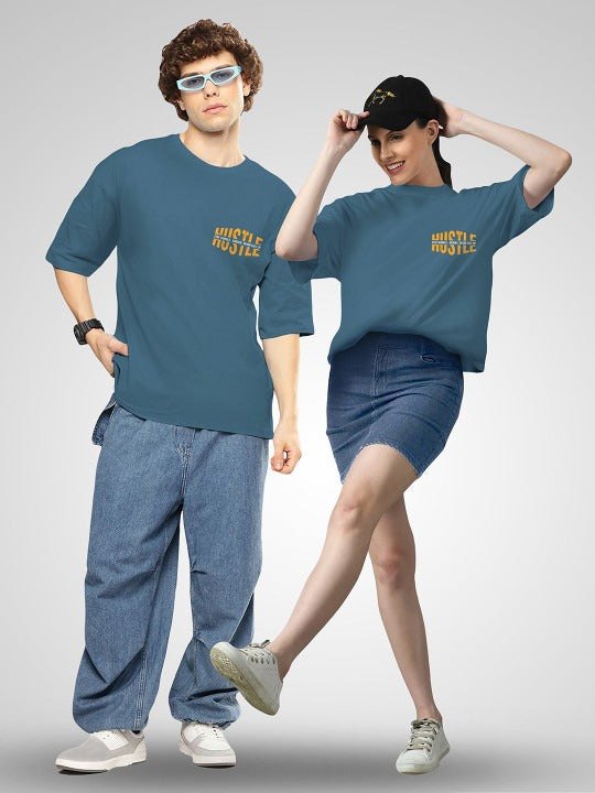 Unisex Pack of 2 HustleH Printed Cotton Oversized T-Shirts – Twinny Zone Graphic Tees for Men & Women in Pakistan | DOCACCA