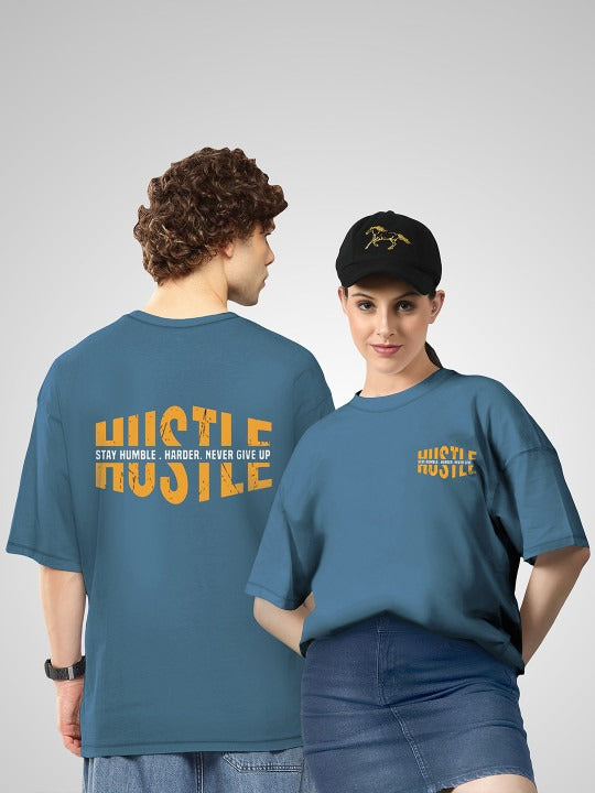 Unisex Pack of 2 HustleH Printed Cotton Oversized T-Shirts – Twinny Zone Graphic Tees for Men & Women in Pakistan | DOCACCA