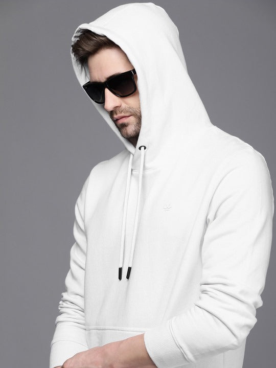 Men White Hooded Sweatshirt – Comfortable Cotton Hoodie for Winter in Pakistan | DOCACCA