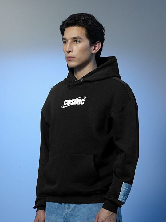 Stars Within Cosmic Black Oversized Hoodie – Trendy Streetwear Hoodie for Men & Women in Pakistan | DOCACCA