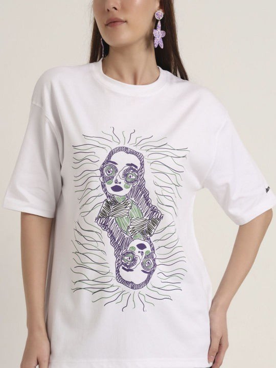 Unisex Overthinker Graphic Printed Cotton Oversized T-Shirt – Trendy Streetwear for Men & Women in Pakistan | DOCACCA