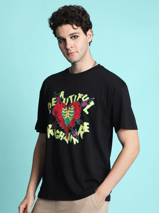 Unisex Graphic Printed Round Neck Cotton T-shirt – Trendy Everyday Wear in Pakistan | DOCACCA