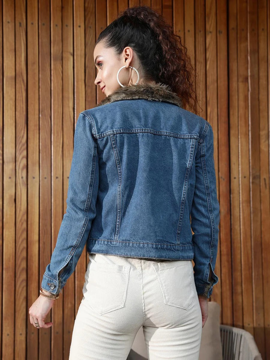 Men Fur Lined Denim Jacket for Winter in Pakistan – Warm, Stylish Outerwear | DOCACCA