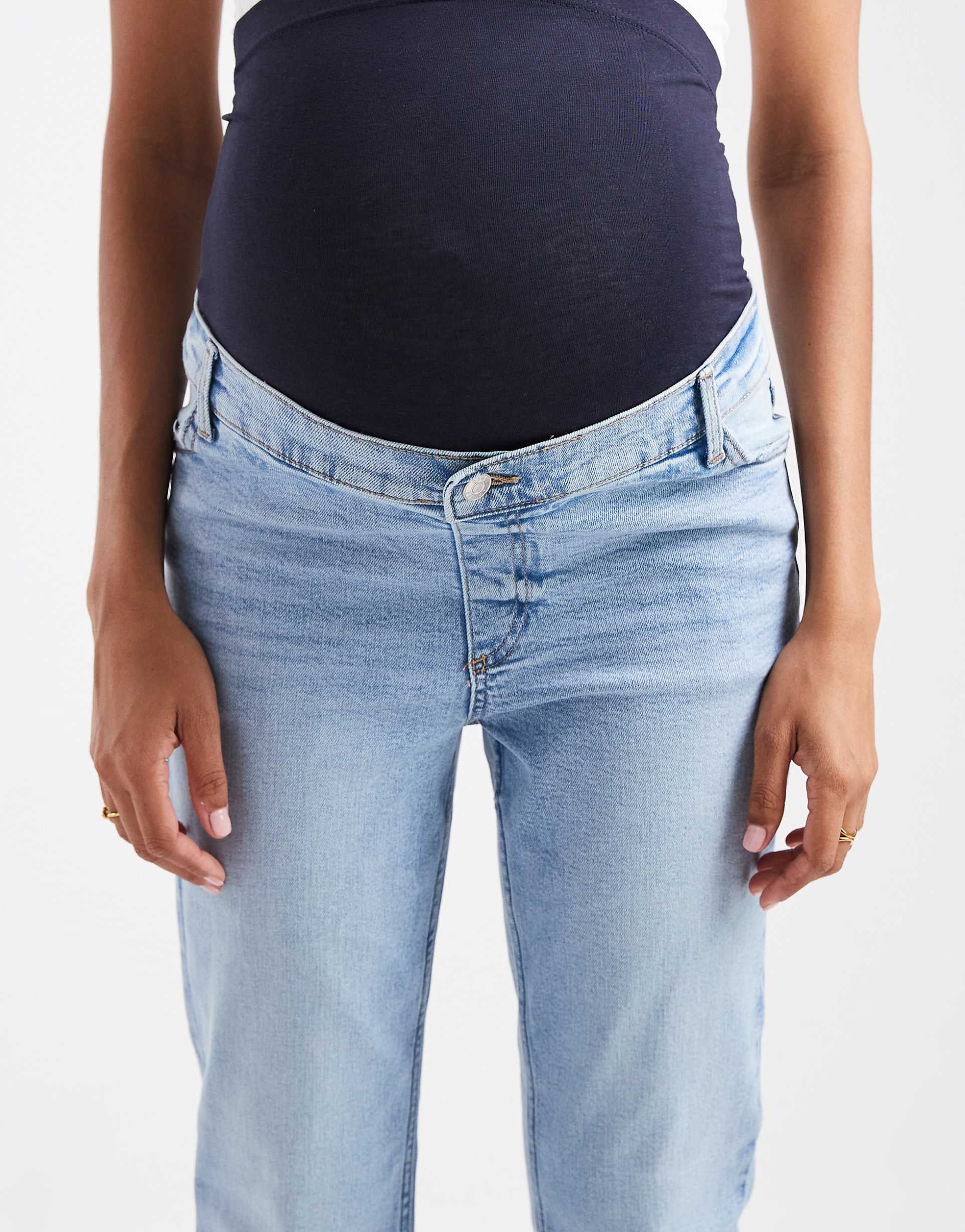 Mom Jeans in Mid Blue – High Waist Vintage Fit Denim for Women in Pakistan | DOCACCA