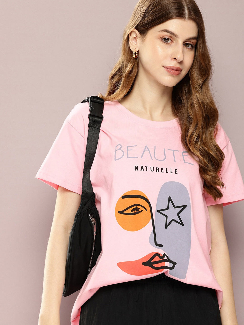 Women Graphic Printed Boxy T-Shirt Pakistan