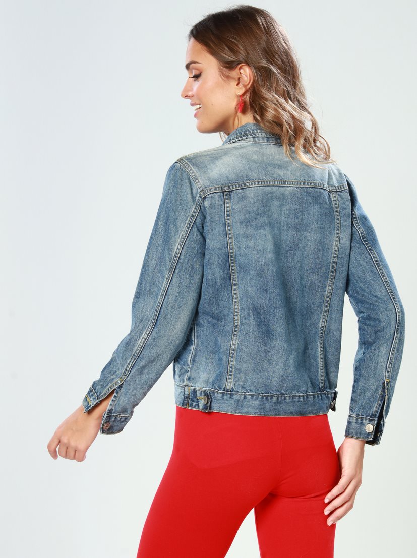 Women Blue Solid Jacket