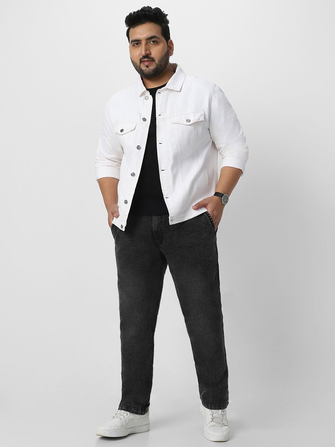 Men Washed Regular Fit Denim Jacket – Stylish Everyday Outerwear for Pakistani Men | DOCACCA