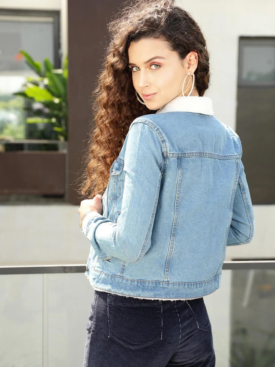 Men Fur Denim Jacket for Winter in Pakistan – Warm & Trendy Outerwear | DOCACCA