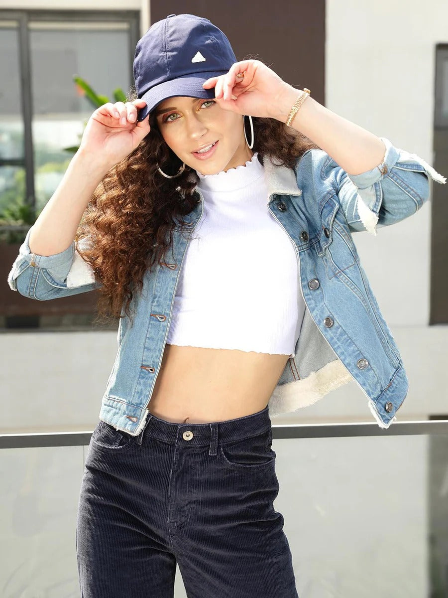 Men Fur Denim Jacket for Winter in Pakistan – Warm & Trendy Outerwear | DOCACCA