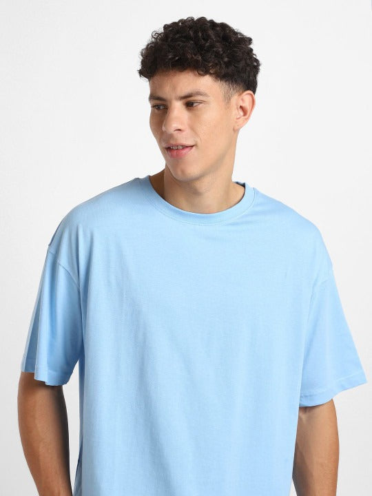 Round Neck Short Sleeves Oversized Cotton T-Shirt for Men in Pakistan – Breathable Summer Wear by DOCACCA