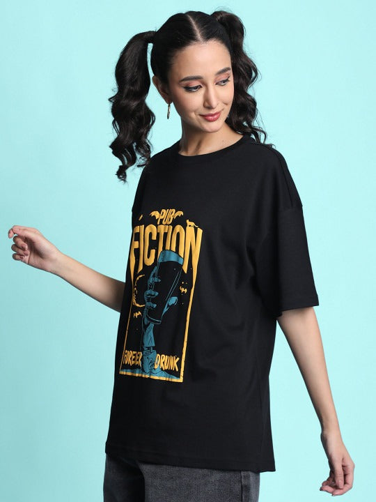 Unisex Printed Extended Sleeves Oversized T-Shirt – Trendy Cotton Streetwear for Pakistan | DOCACCA