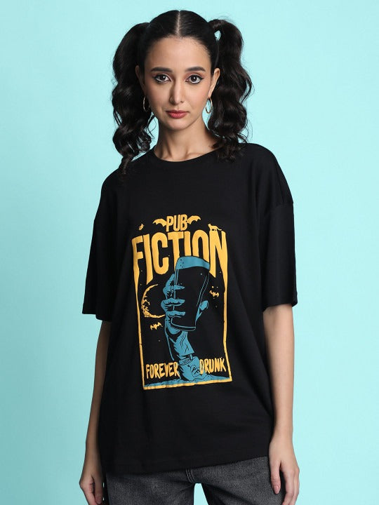 Unisex Printed Extended Sleeves Oversized T-Shirt – Trendy Cotton Streetwear for Pakistan | DOCACCA