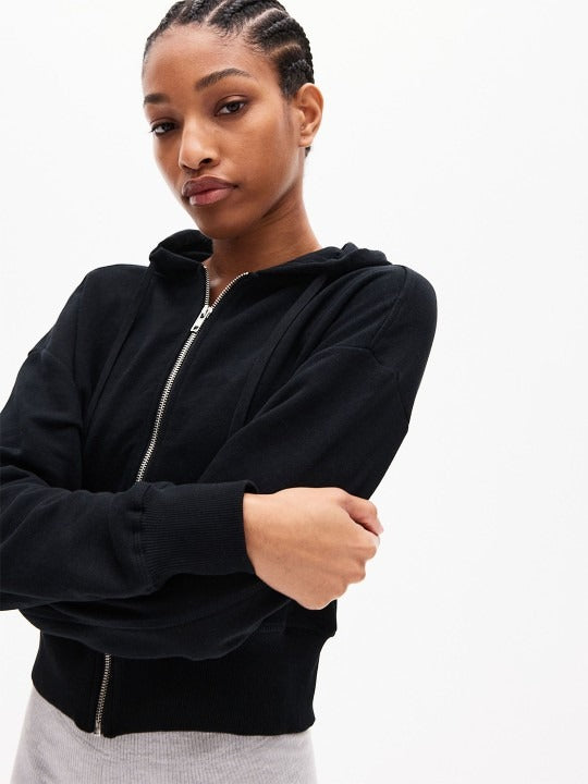 Short Zip-Through Hoodie for Women – Cropped Lightweight Zip-Up Hoodie, Breathable & Travel-Ready | DOCACCA