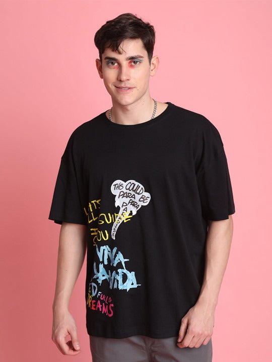 Unisex Printed Extended Sleeves Oversized T-Shirt – Trendy Streetwear Cotton Outfit in Pakistan | DOCACCA