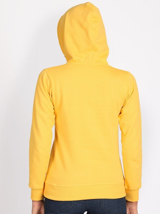 Wonder Woman Printed Hooded Pullover Yellow Hoodie for Women – Stylish Cotton Sweatshirt Online in Pakistan | DOCACCA
