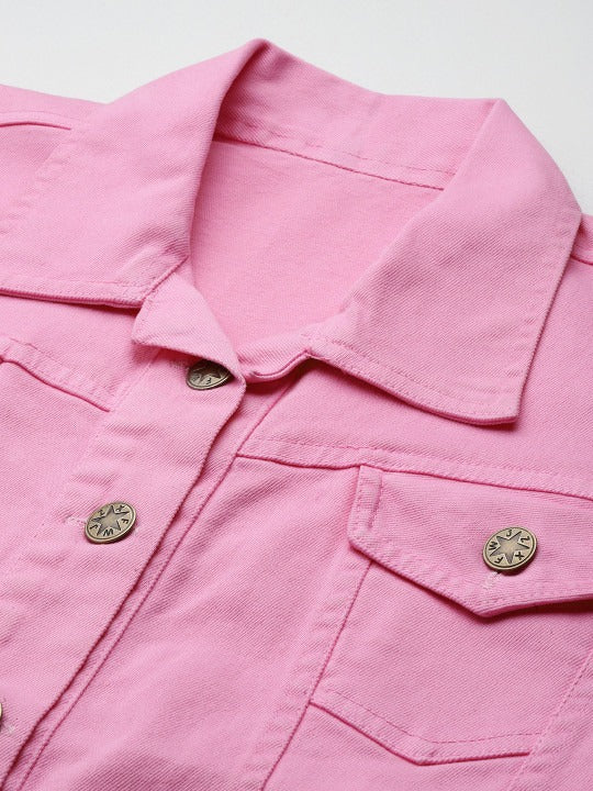 Women Crop Denim Jacket – Trendy Short Denim Layer for Everyday Pakistani Fashion | DOCACCA