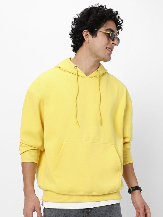 Men's Cotton Solid Oversized Hooded Neck Sweatshirt – Baggy Winter Hoodie for Men in Pakistan | DOCACCA