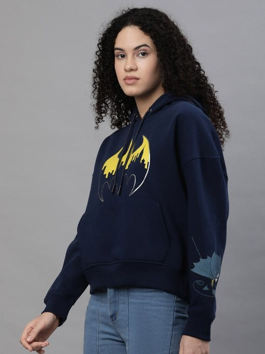 Batman Printed Cotton Hoodie – Drop Shoulder Sleeves Hooded Sweatshirt for Women & Men in Pakistan | DOCACCA
