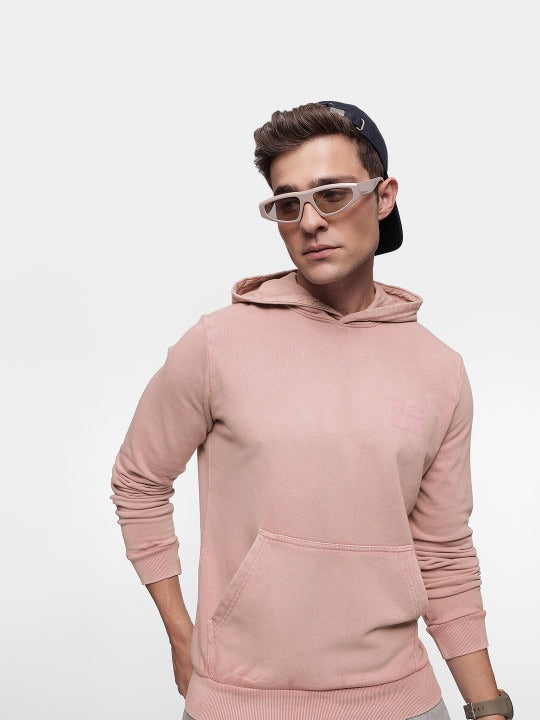 Men Solid Hooded Sweatshirt with Brand Logo – Stylish Cotton Pullover for Men in Pakistan | DOCACCA