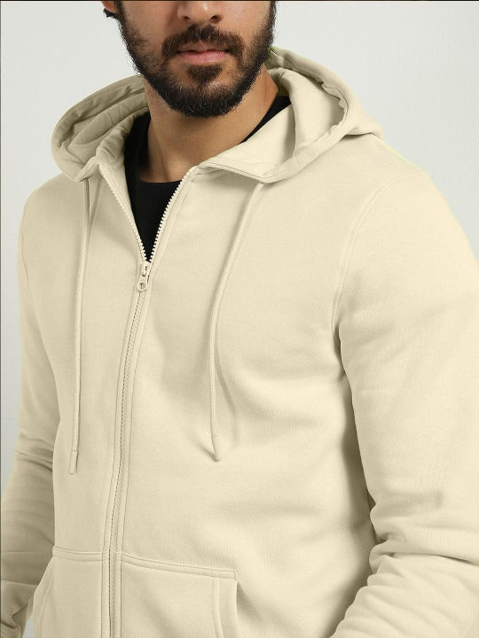 Men Hooded Zipper Front-Open Sweatshirt – Stylish Cotton Pullover for Men in Pakistan | DOCACCA