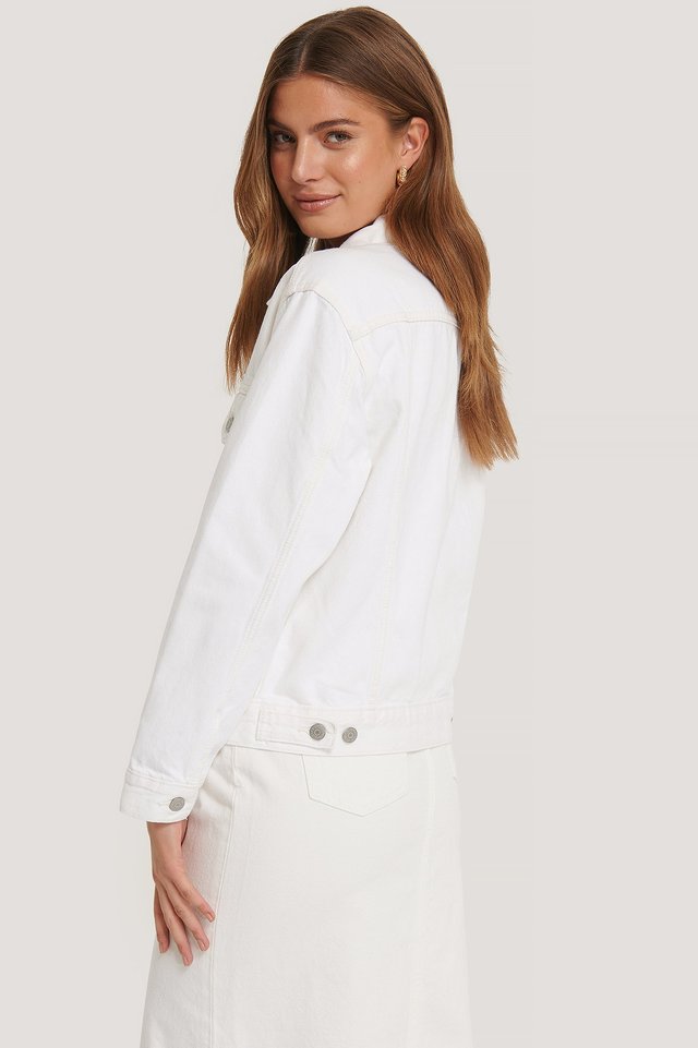 Women White Solid Jacket