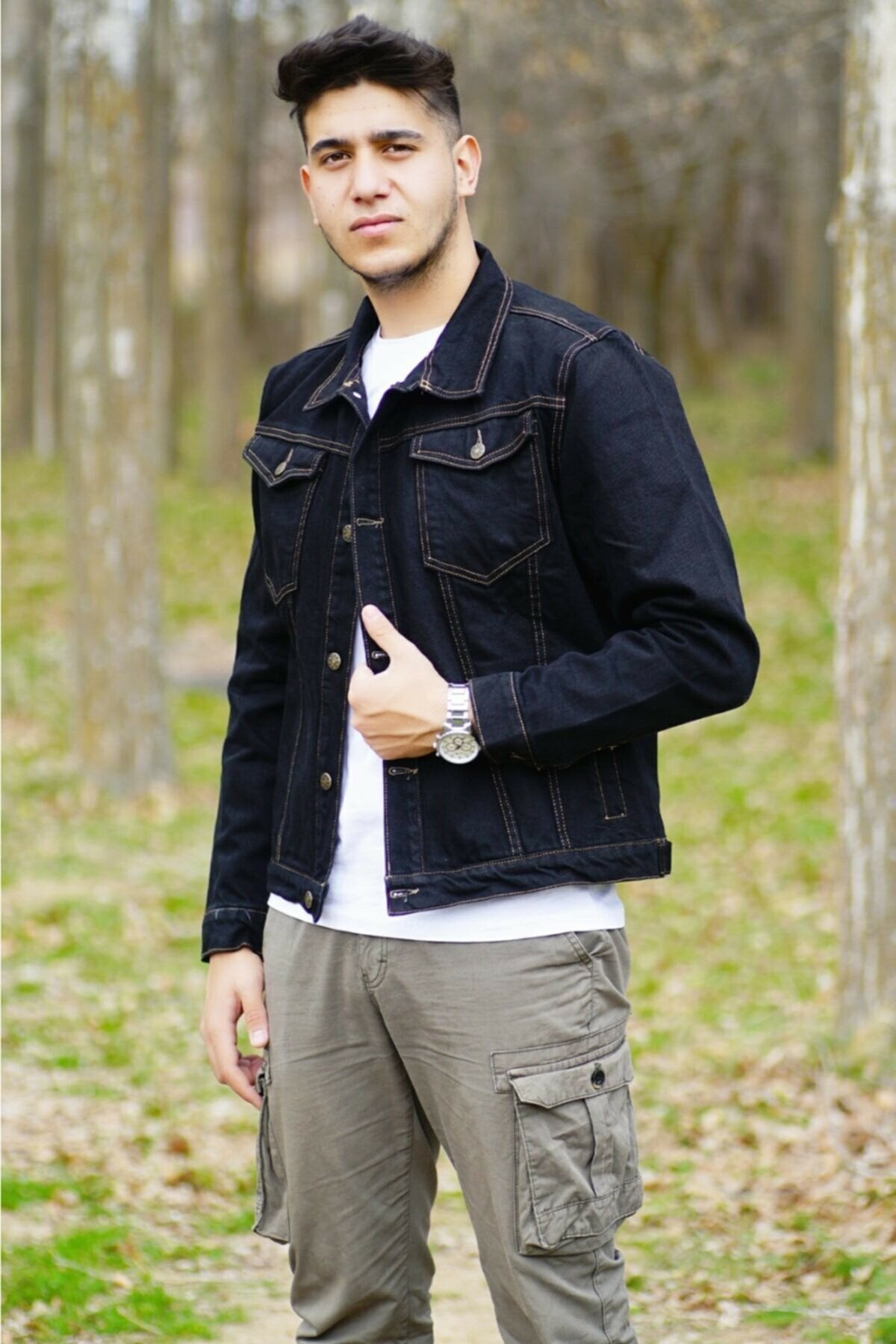 Couple Denim Jacket Black - DOCACCA - Denim Jackets - 