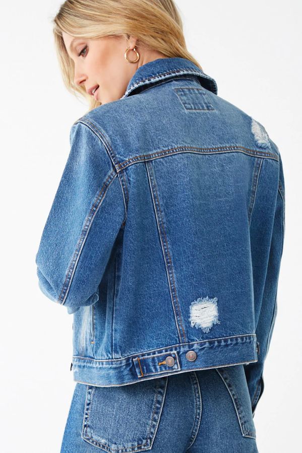 Distressed Women Jacket - DOCACCA - Denim Jackets - 
