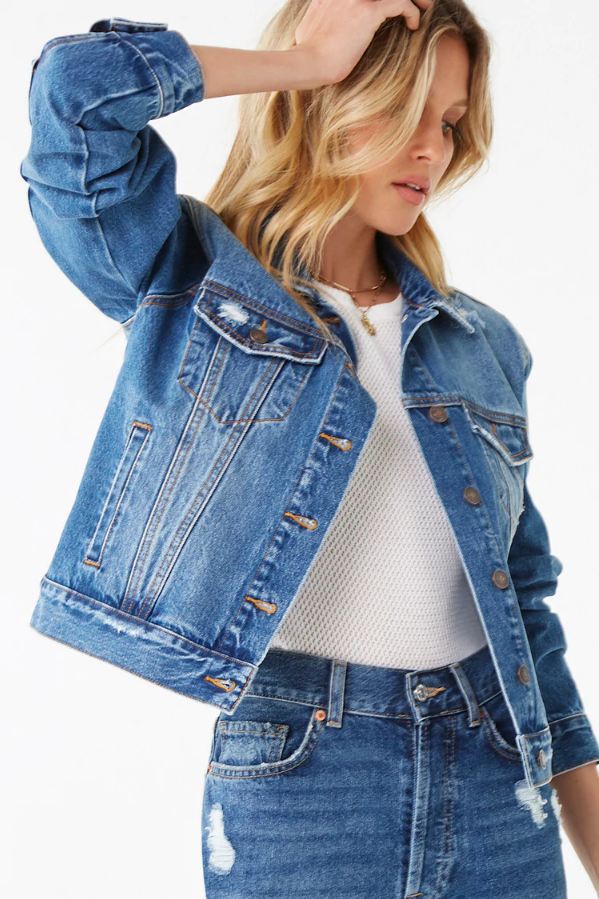 Distressed Women Jacket - DOCACCA - Denim Jackets - 
