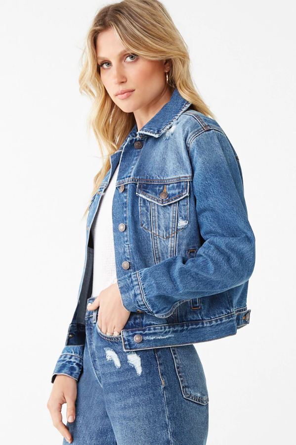 Distressed Women Jacket - DOCACCA - Denim Jackets - 