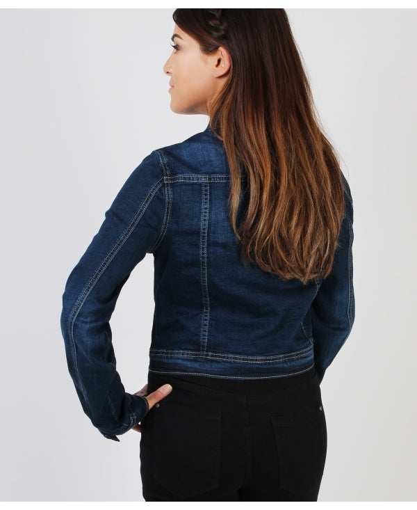 Women Dark Blue Solid Jacket