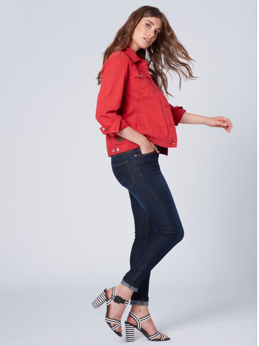 Women Red Solid Jacket