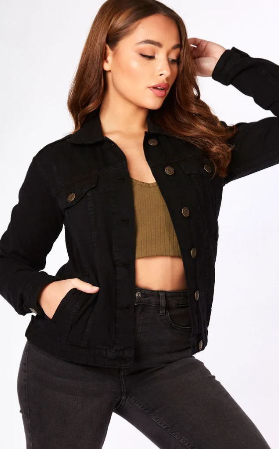 Women Black Solid Jacket