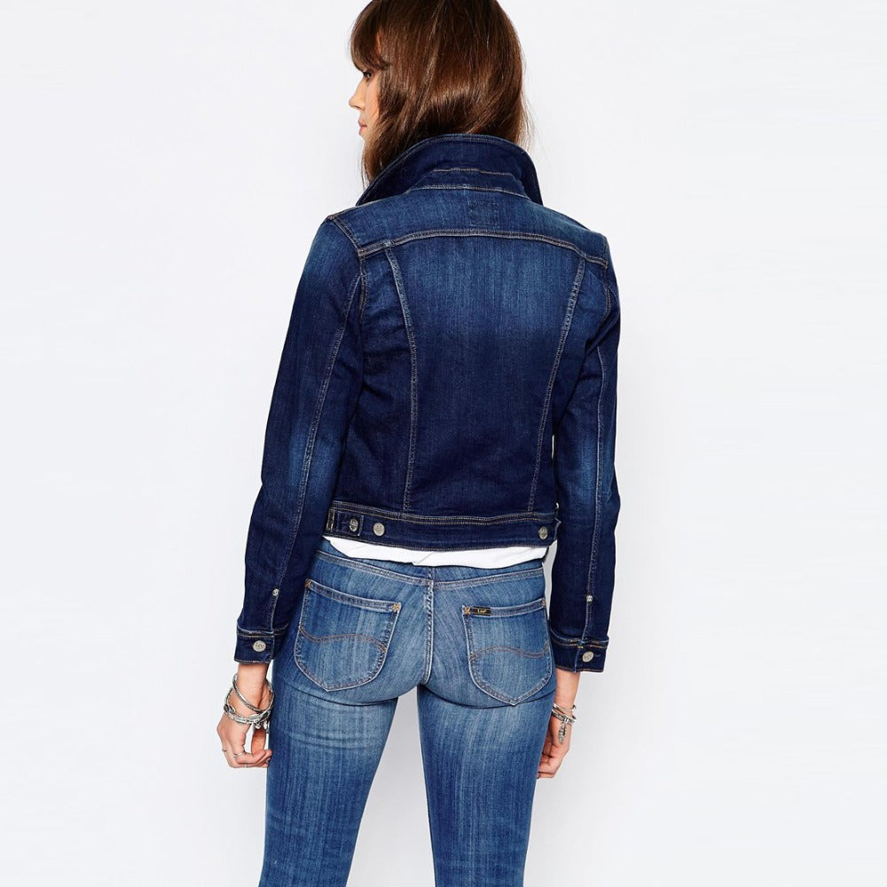 Women Dark Blue Solid Jacket