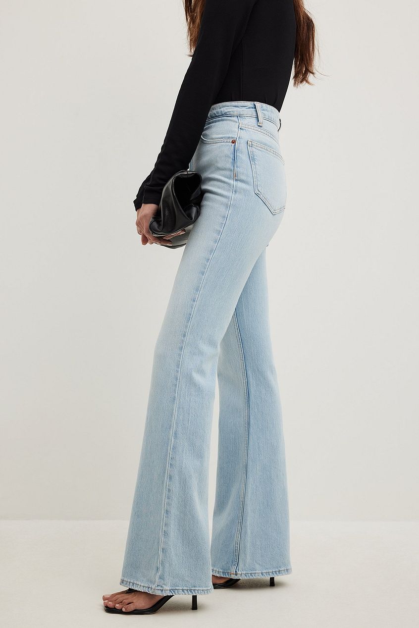 Flared High Waist Jeans For Womens - DOCACCA - Jeans - 