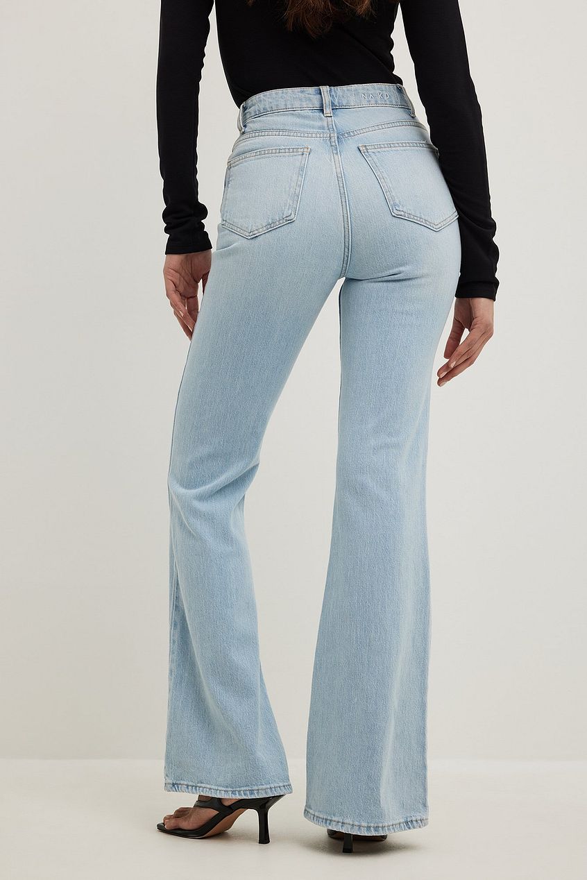 Flared High Waist Jeans For Womens - DOCACCA - Jeans - 