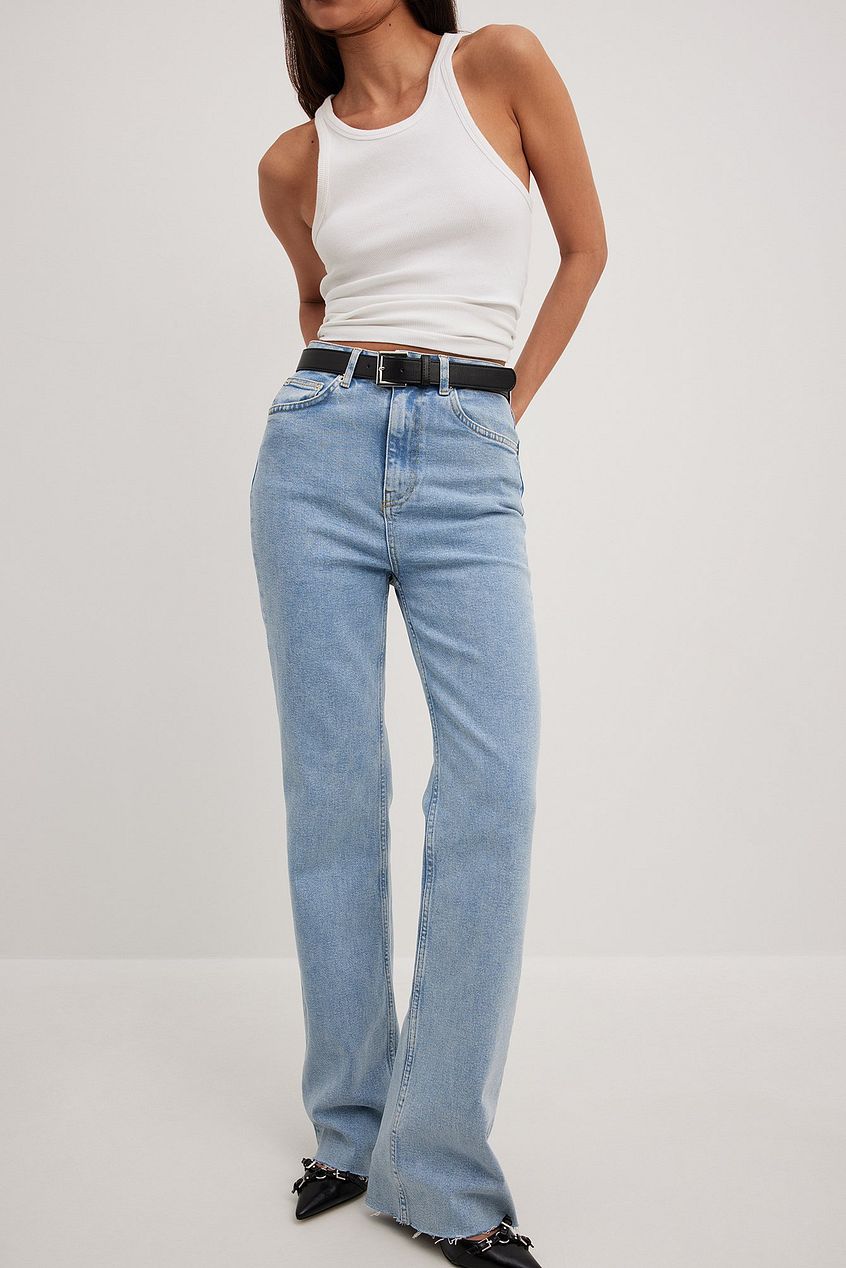Flared High Waist Jeans For Womens - DOCACCA - Jeans - 