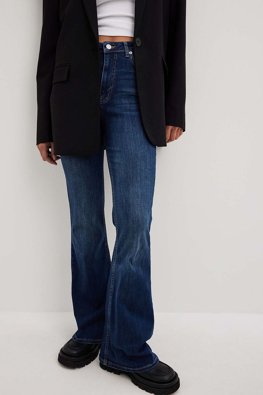 Flared High Waist Stretch Jeans For Womens - DOCACCA - Jeans - 